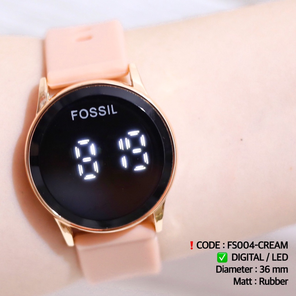 Jam tangan LED touch screen wanita pria rubber karet sporty layar sentuh termurah FSLED