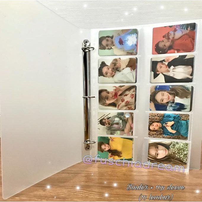 

READY BAYAR DITEMPAT Binder + 10p Sleeve Bantex untuk Photocard Polaroid KPOP - Transparan FREE