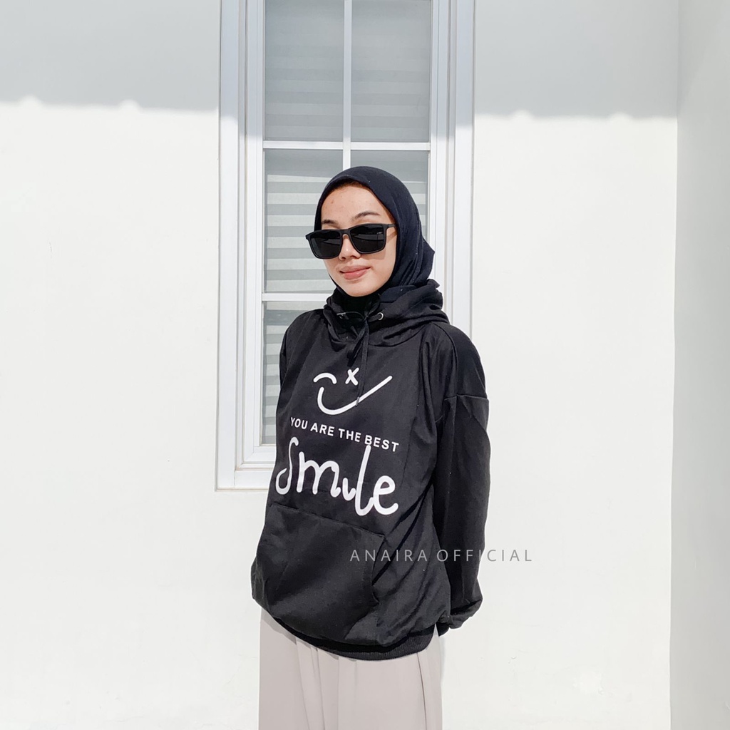 HOODIE WANITA SMILE ANAIRAOFFICIAL HOODIE OVERSIZE WANITA HOODIE CEWEK HOODIE OVERSIZE CEWEKSWEATER WANITA SWEATER CEWEK