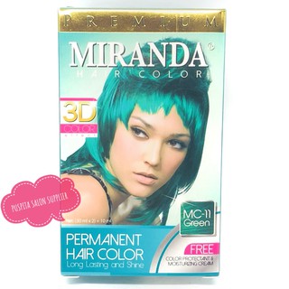 Miranda Hair  Color  MC 11 Green 30 ML Shopee Indonesia