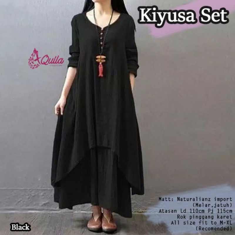 Kiyusa set ( long tunik + rok )