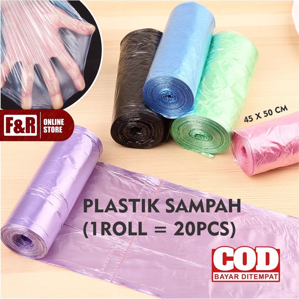 Kantong Plastik Sampah Roll Gulungan Rumah Tangga Dapur Plastik Kresek Garbage Bags Go Green Isi 20