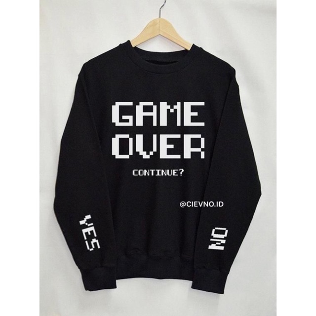 B.SWEATER GAMEOVER CONTINUE? Size M - XXXL