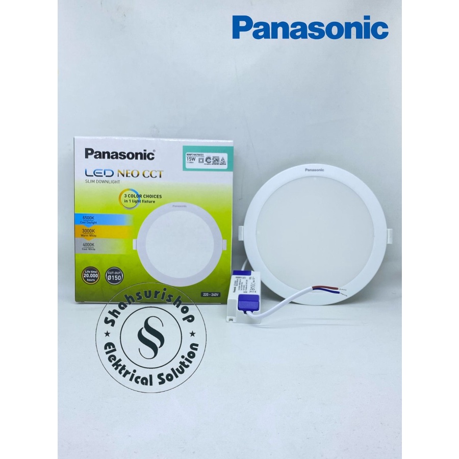 PANASONIC LED PANEL NEO CCT SLIM DOWNLIGHT 15 WATT 3 WARNA NNP74476