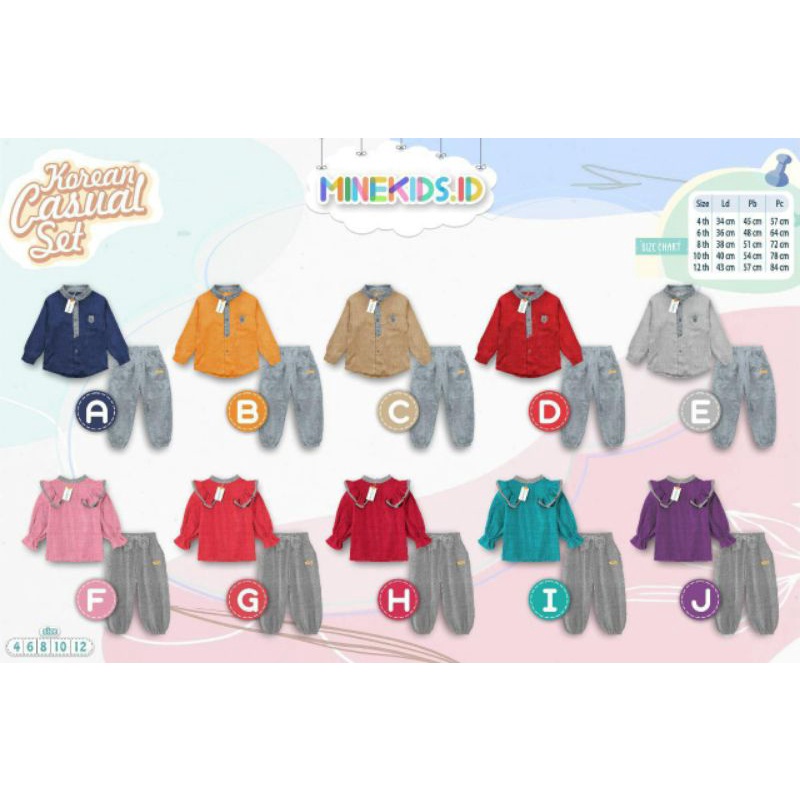 SET KOREAN STYLE by Minekids.id | setelan casual anak