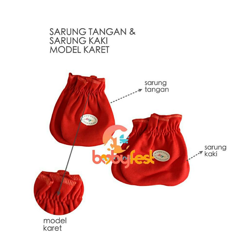 MIYO ARELLA SETELAN PANJANG SIZE 0-3 BULAN RED SERIES