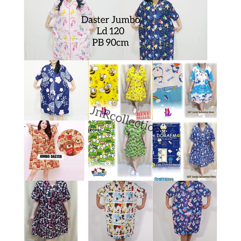 piyama katun daster jumbo bermotif LD 120