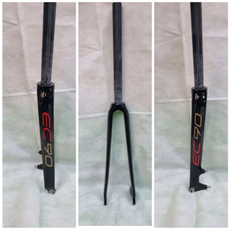 EC90 Fork Carbon 700C Disc Brake Front Fork Carbon Rigid U Brake C Brake Garpu Fork Sepeda Roadbike Disc Brake