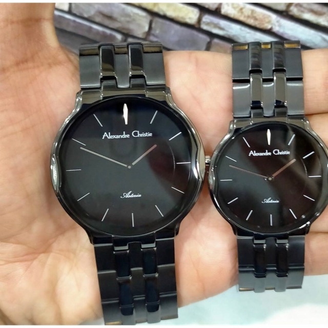 Jam Tangan Alexandre Christie Ac 8616 Couple Hitam