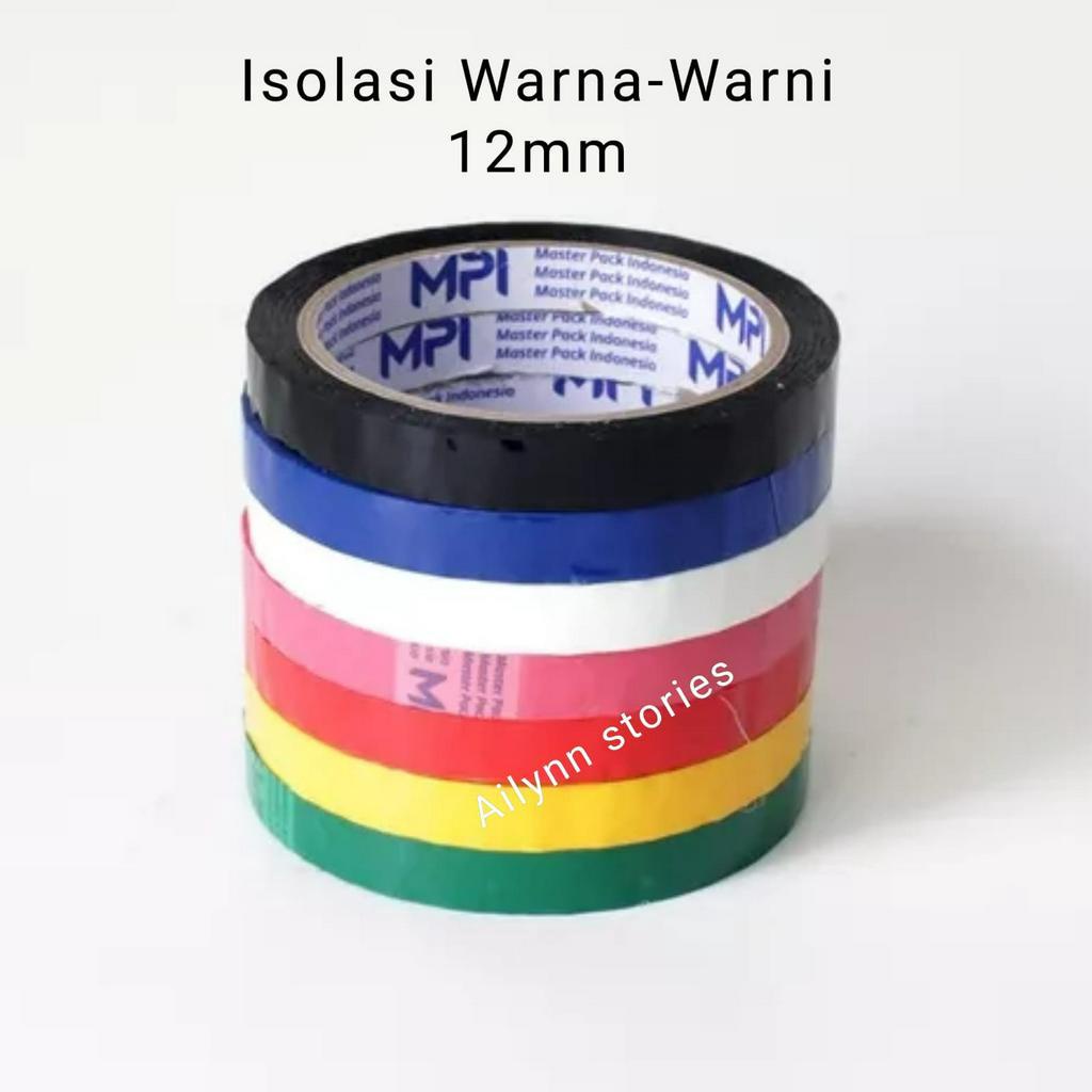 Isolasi Warna-warni 12mm - Lakban Opp Tape warna 12mm