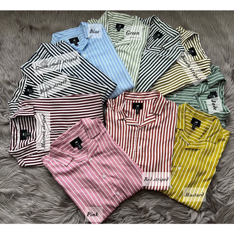 resort striped blouse