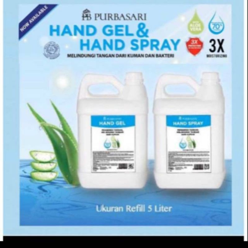 Purbasari Hand Sanitizer Spray dan Hand Gel 5 Liter