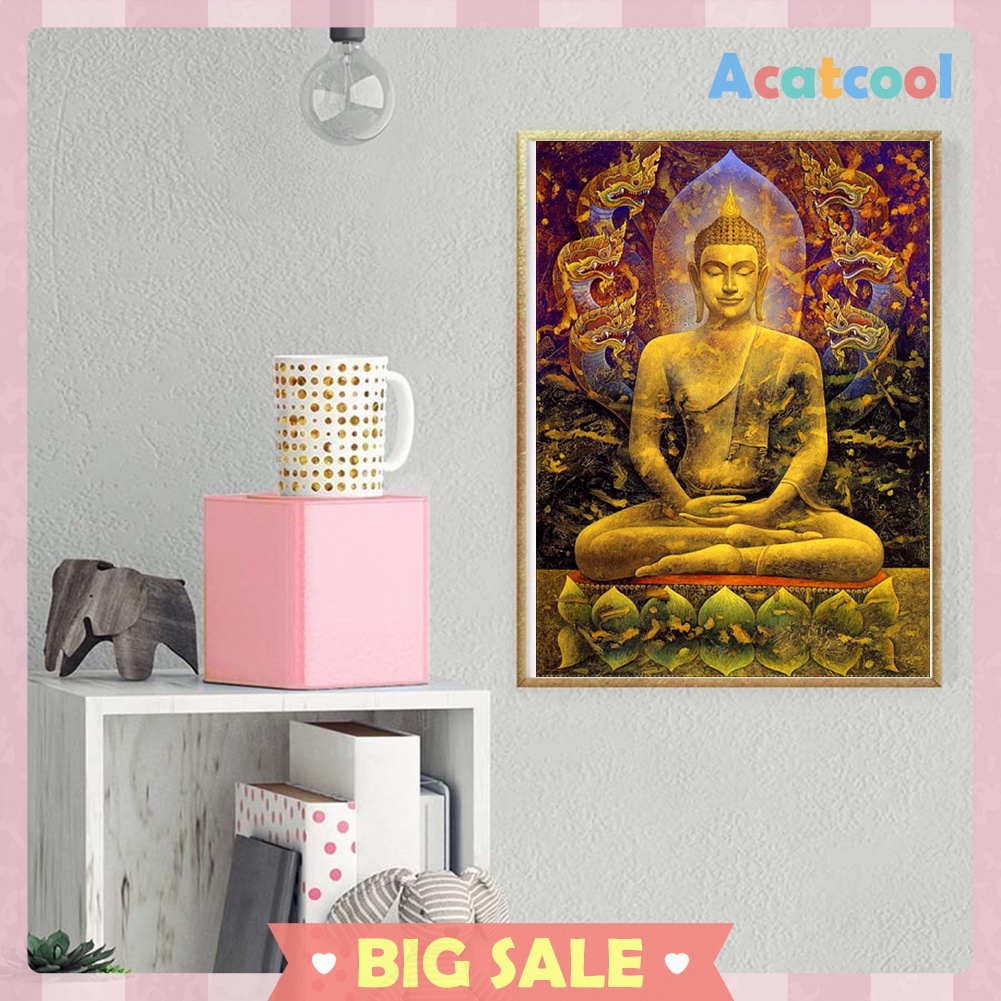 5D DIY Full Drill Diamond Painting Buddha Cross Stitch Mosaic Craft Kit