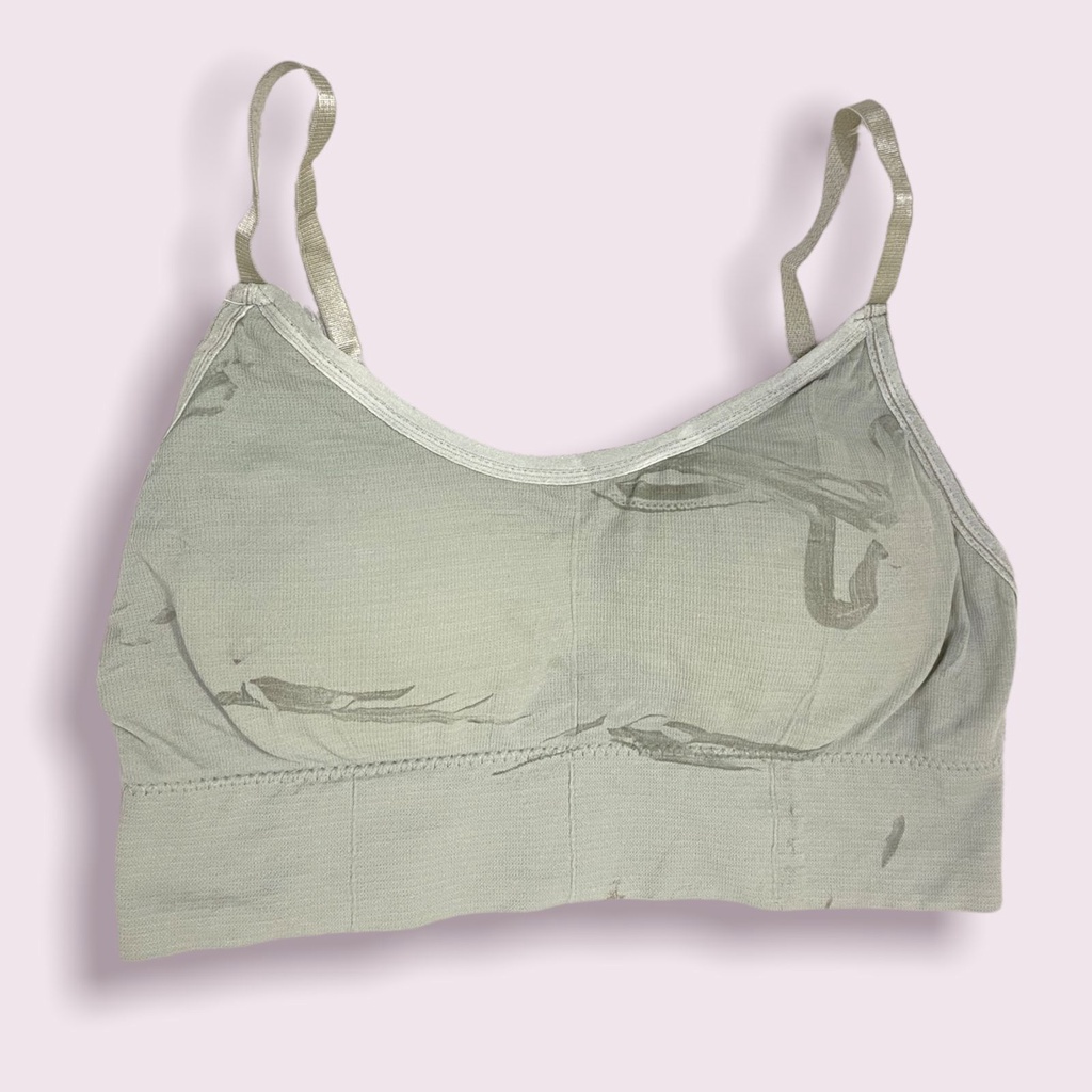 HC Bra Sport Wanita tanpa kawat Model Seamless kode B400 dengan Tali Strap Isi Busa Bergaya Sexy-HC9416 ABU ABSTRACT