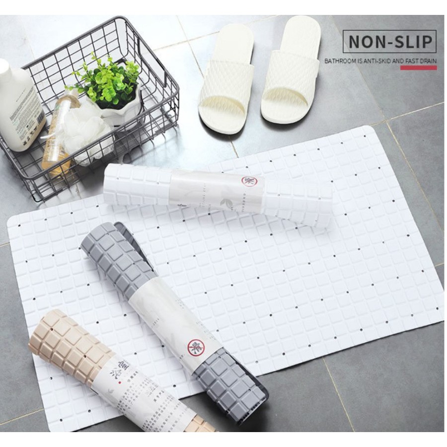 SUDOKU Shower Bath Mat / Keset Kamar Mandi PVC Anti Slip Suction Cup / Anti Licin