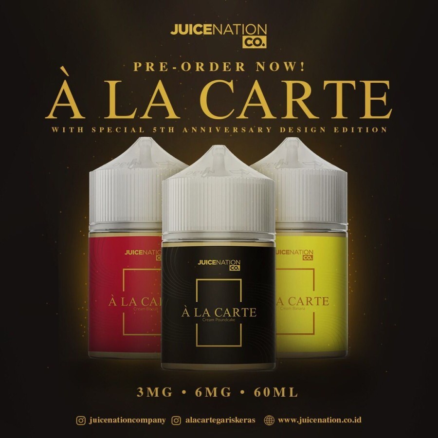 ALA CARTE BY JUICENATION A LA CARTE CREAM 60ML AUTHENTIC