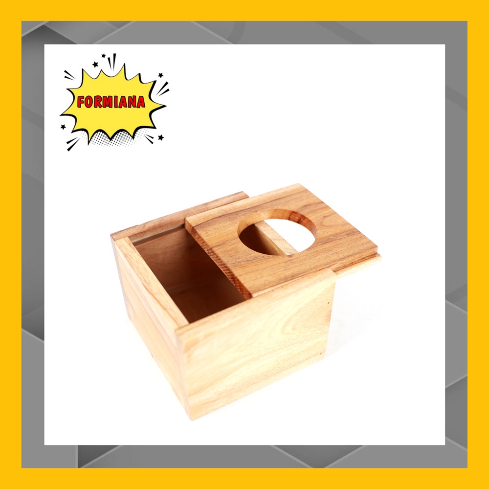 FM - Tempat Tisu Kayu Kotak Kecil Size 13 x 12 x 9 cm Minimalis