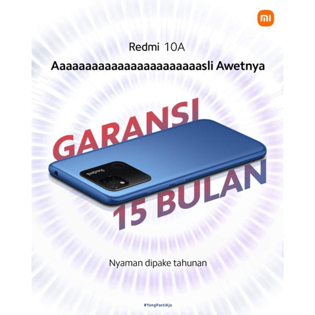 TERLARIS!! REDMI 10A RAM 3/32 &amp; 3/64 GARANSI RESMI XIAOMI INDONESIA