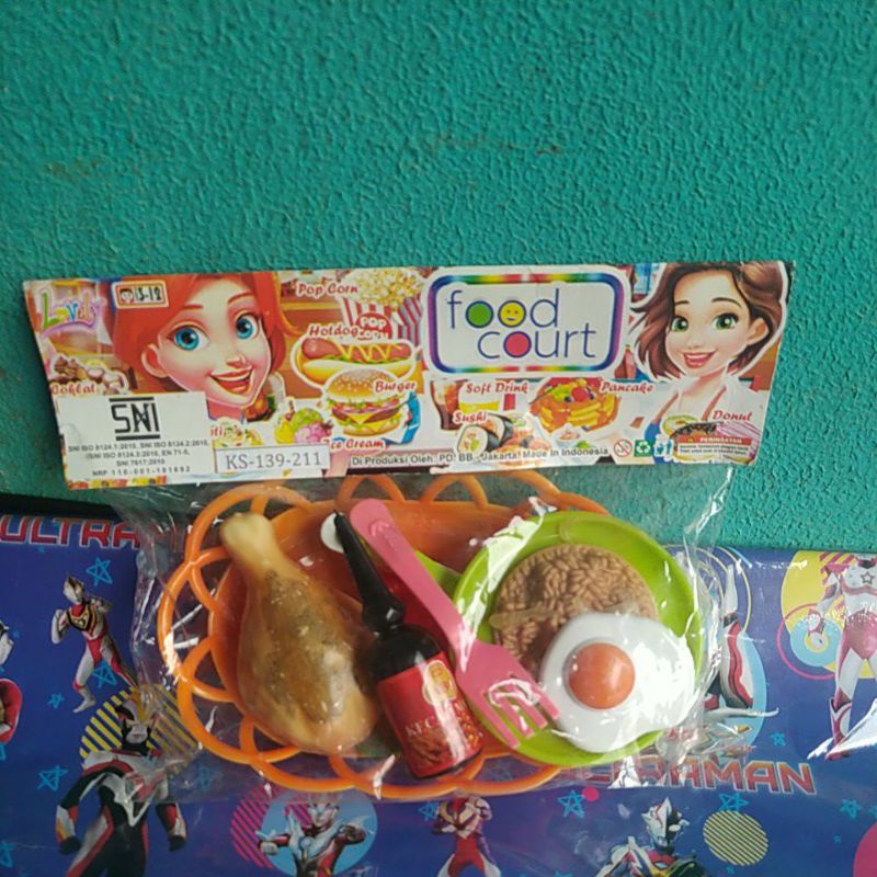 Mainan Food Court Ayam Bakar dan Nasi Goreng