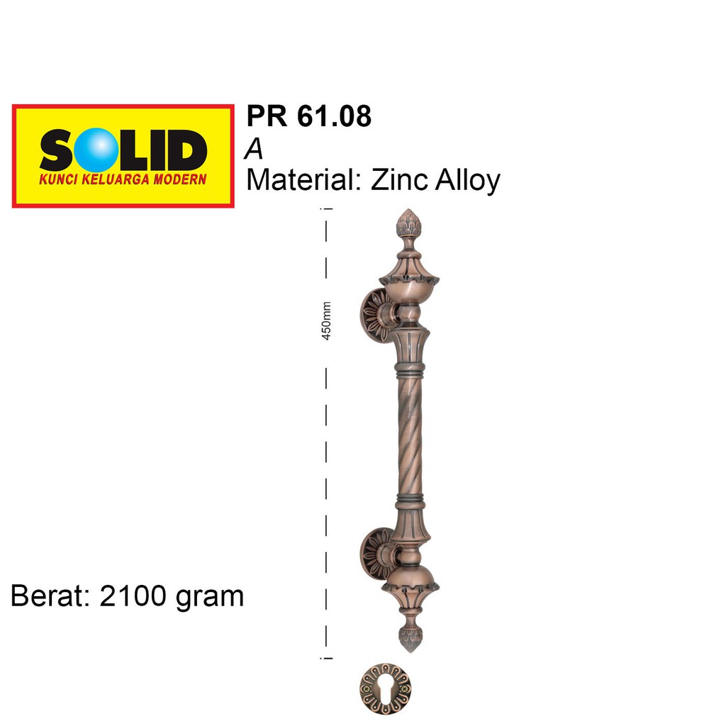 Solid Pull Handle Pr 61.08 A Gagang Pintu Handle Pintu Vintage Gagang Pintu Tarik Door Pull Antique 