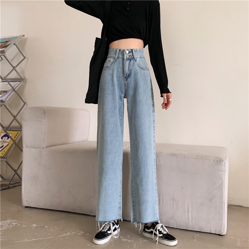 XIAOZHAINV Celana Jeans Wanita Korean Style High Waist 9902