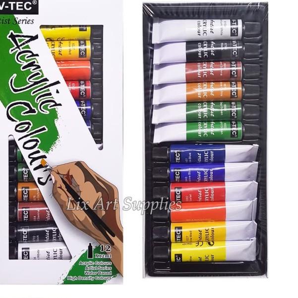 

V-Tec Acrylic Color Set 12 - 812A/ Cat Akrilik Cat Akrilik Set 12x12ml