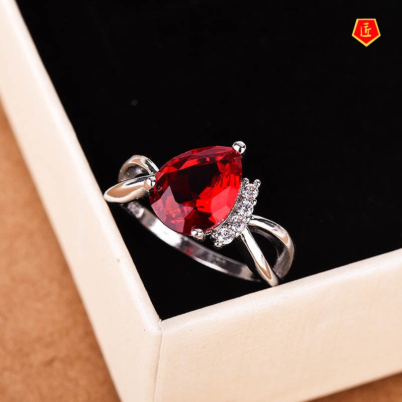 [Ready Stock]Creative Simple Multicolor Gem Ring