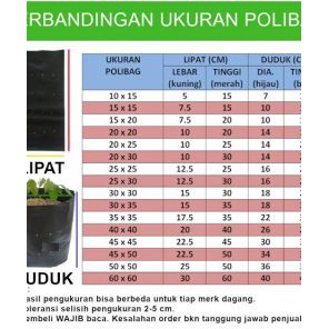 POLYBAG / POLIBEG / POLIBAG / KANTONG TANAMAN / PLASTIK TANAMAN