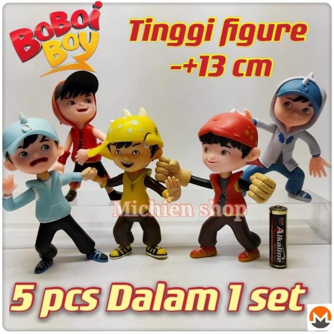ACTION FIGURE BOBOIBOY MAINAN BOBOBOY SET ISI 5 FIGUR