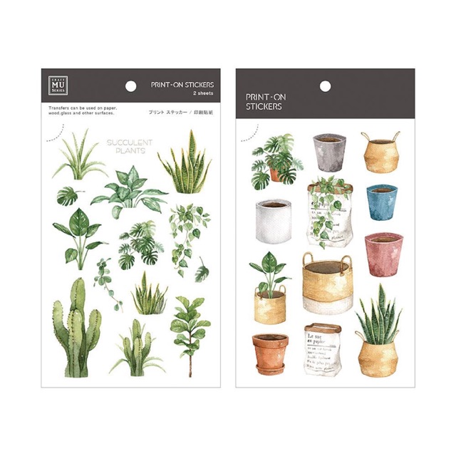

MU CRAFT Print-On / Rub On Sticker - Garden Life [037]