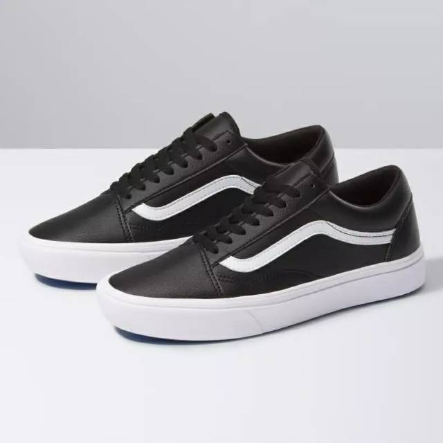  GRADE ORIGINAL  SEPATU  VANS  OLD  SKOOL  LEATHER KULIT 