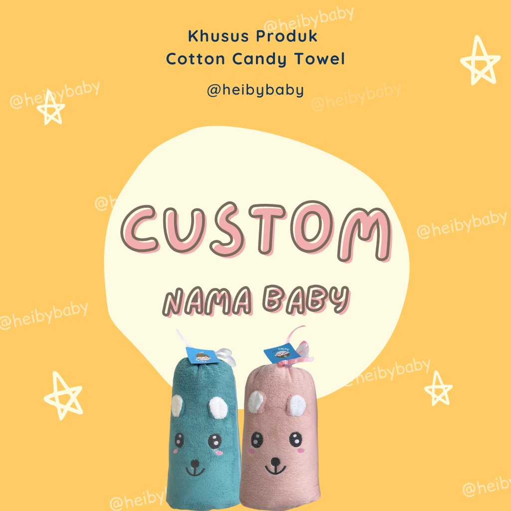 Cotton Candy Baby Towel / Handuk Bayi / Kado Bayi / Kado Lahiran (50x100)