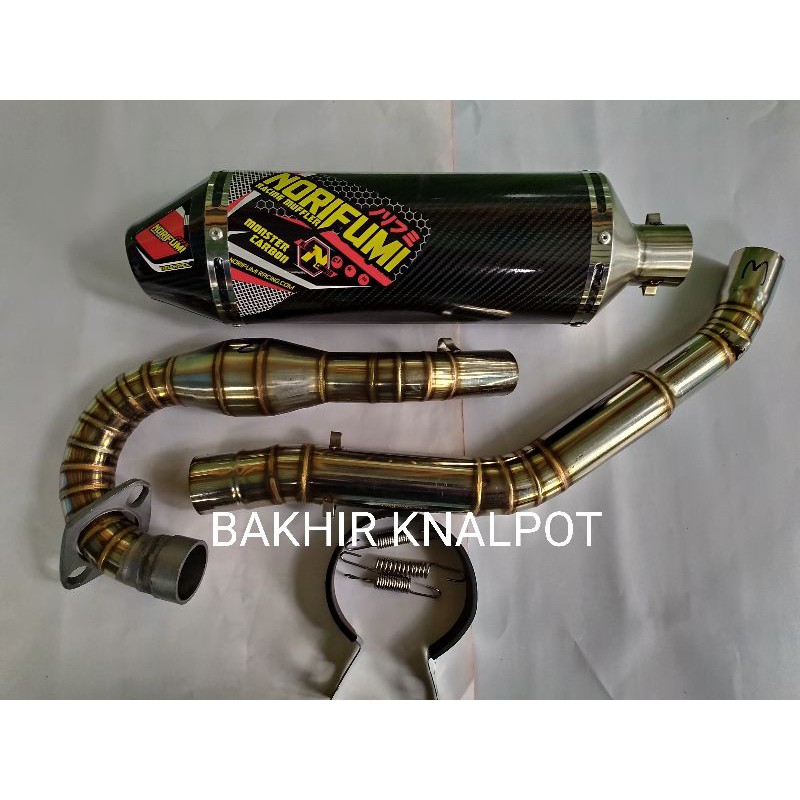 KNALPOT NORIFUMI MONSTER CARBON KLX150 D TRACKER CRF150-Fullset