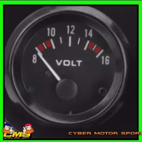 Gauge meter indikator mobil volt meter. pengukur voltase aki mobil