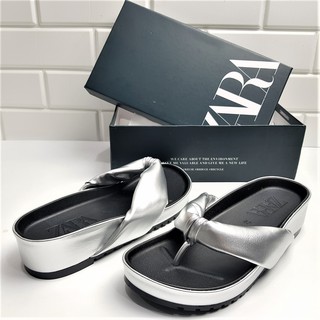  Zara  Quilted Metallic Flat Sandal  171 Shopee  Indonesia