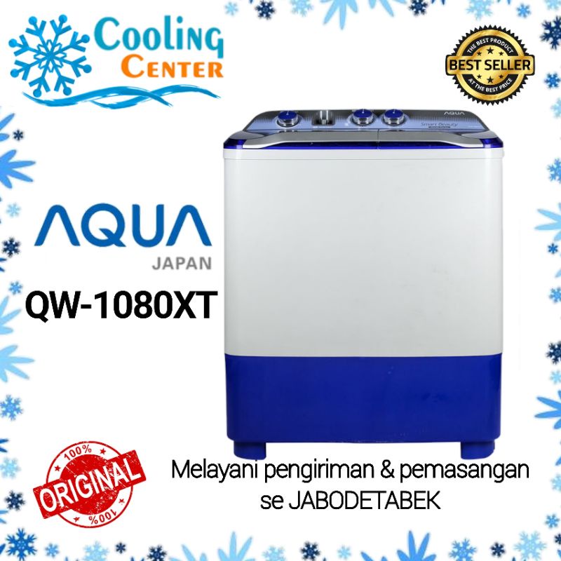 MESIN CUCI AQUA JAPAN QW1080XT 10KG SEMI AUTO WASHER BERGARANSI