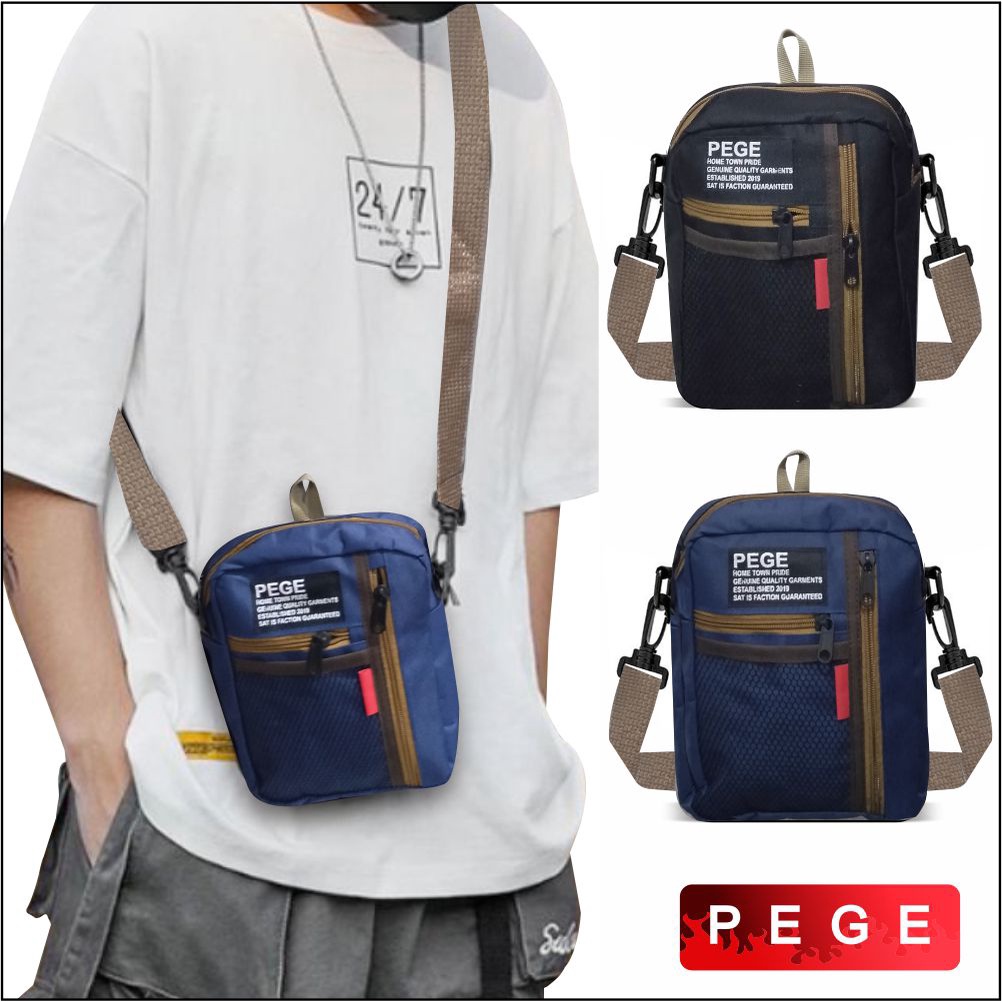 Tas Selempang Bahu Pria Slempang Kasual Model Simpel Multifungsi - PG 8898