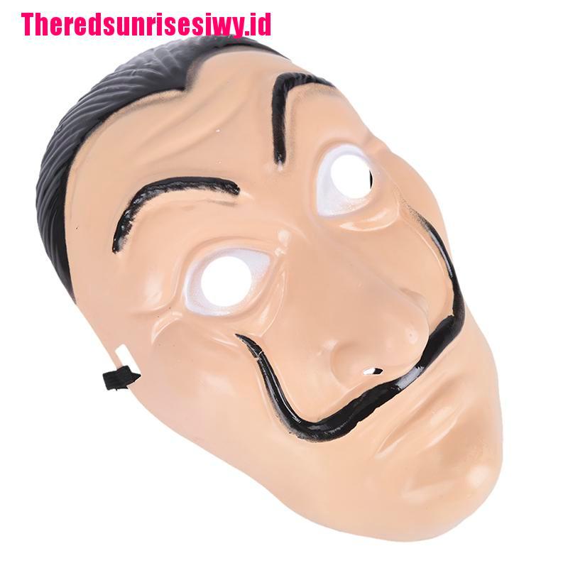 Masker Kertas Desain Uang Heist Salvador Dali Untuk Halloween