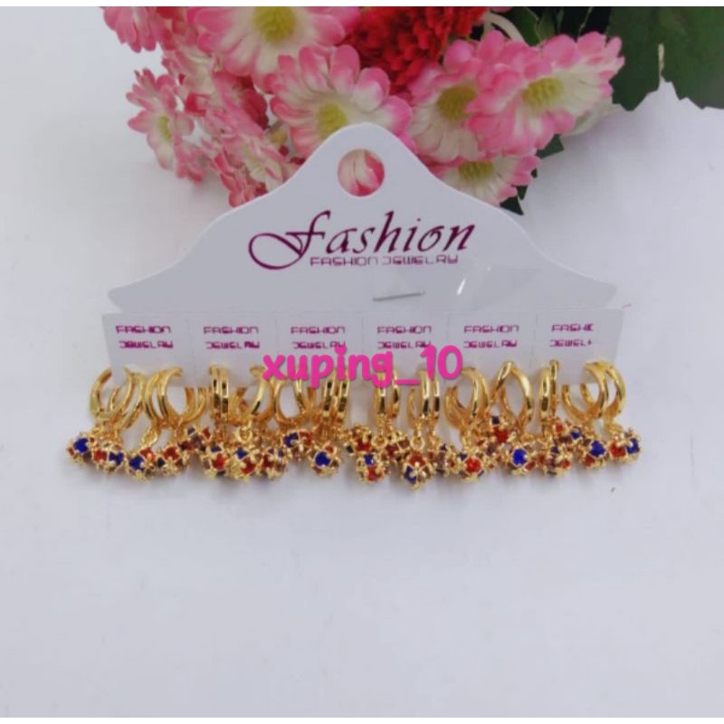 Grosir 1 Lusin anting gantung dewasa xp gold.