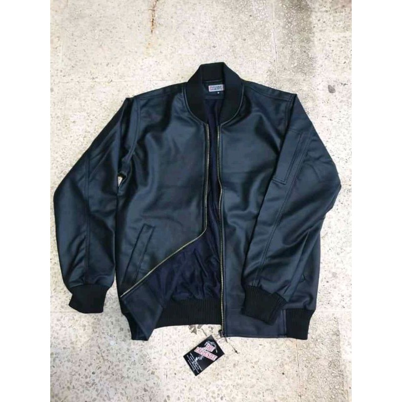 Jaket Kulit Pria Model Bomber Jaket Kulit Semi Import Jaket Casual New Trend