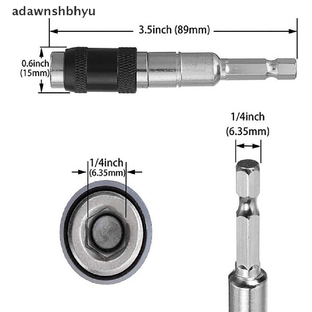 Adawnshbhyu Screw Drill Tip Magnetic 1/4&quot; Hex Quick Change Locking Bit Holder Guide Pivot