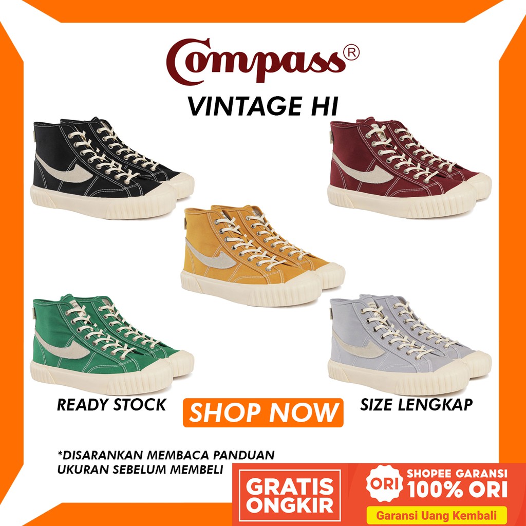 Sepatu Compass Gazelle Vintage 98 Hi Original