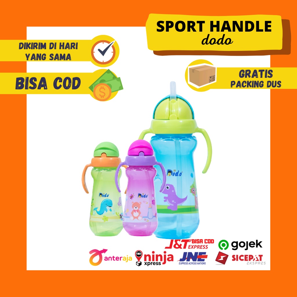 Dodo Sport Handle Cup Small Medium Big Anti Tumpah Wadah Minum Anak Bayi dengan Pegangan Gagang