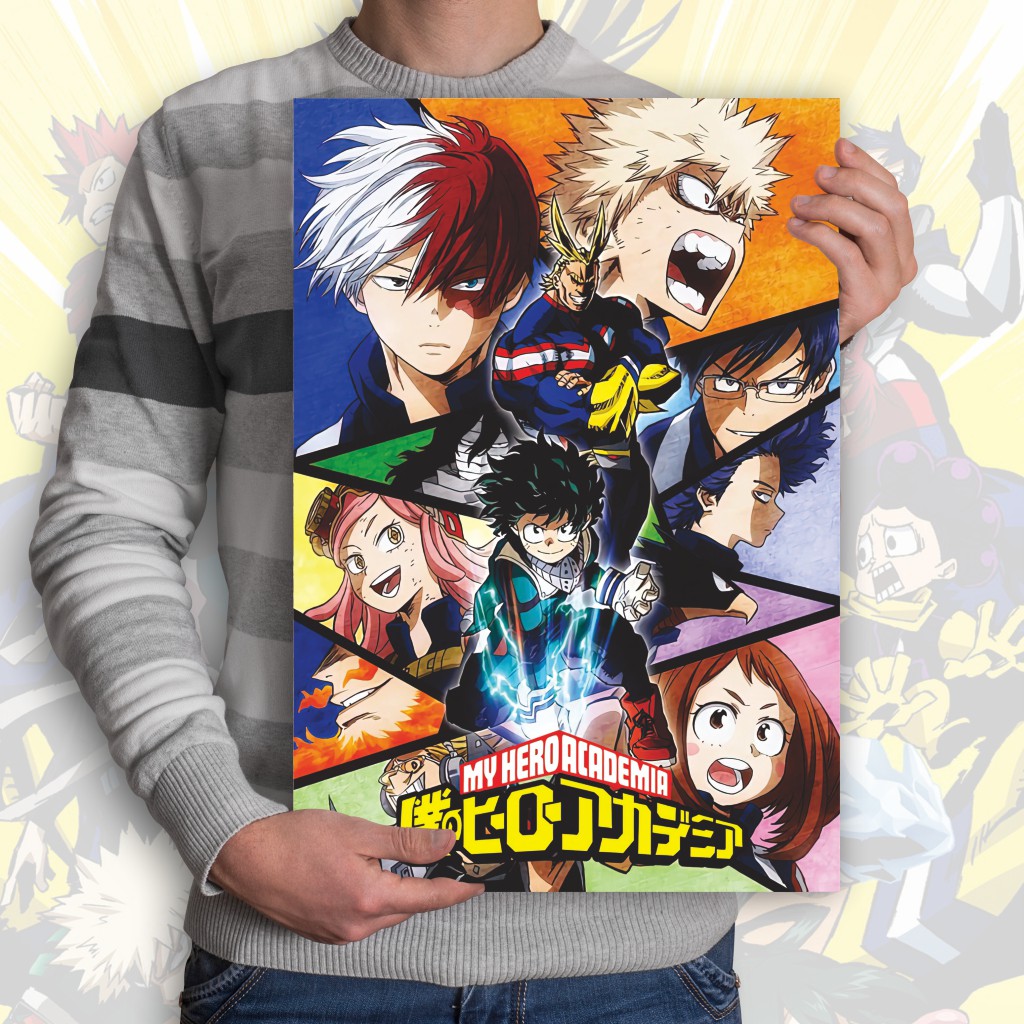 Poster Boku no Hero Academia Anime My Hero Academia A3+ Deku Midoriya Izuku Bakugo Todoroki-7 BNHA S2