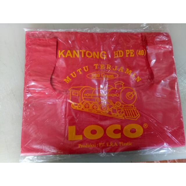 Kantong Plastik Kresek Loco 40 HDPE Tebal Berat 500 Gr Ukuran 40 Cm x 60 Cm Serbaguna