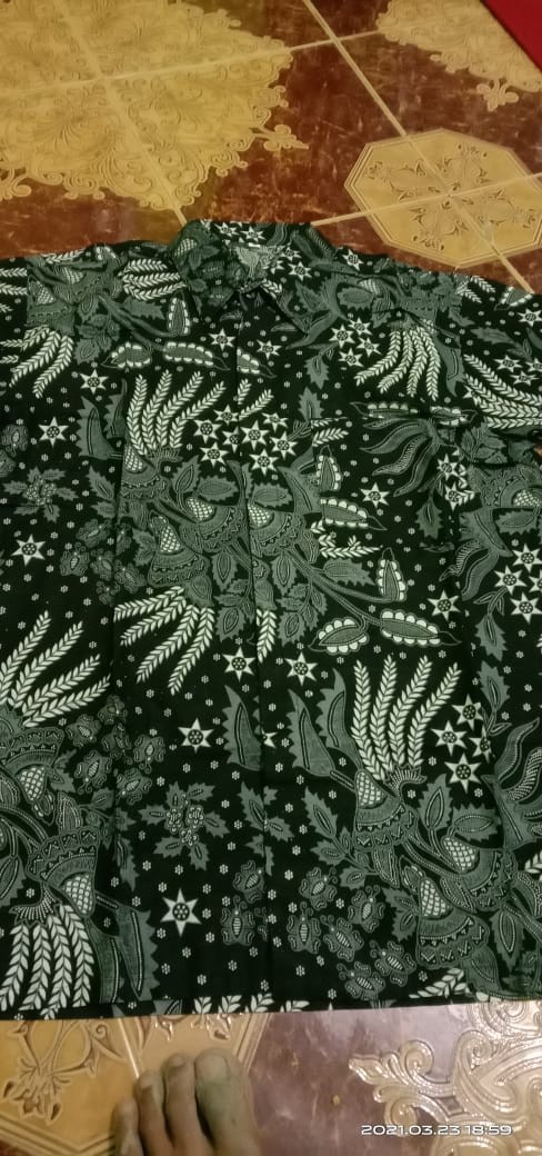 Size M L Xl  Xxl Bswart Batik Hrb026 Manggar Hitam Hem Pendek Pekalongan M L Xl Batik Pria  Bw 002