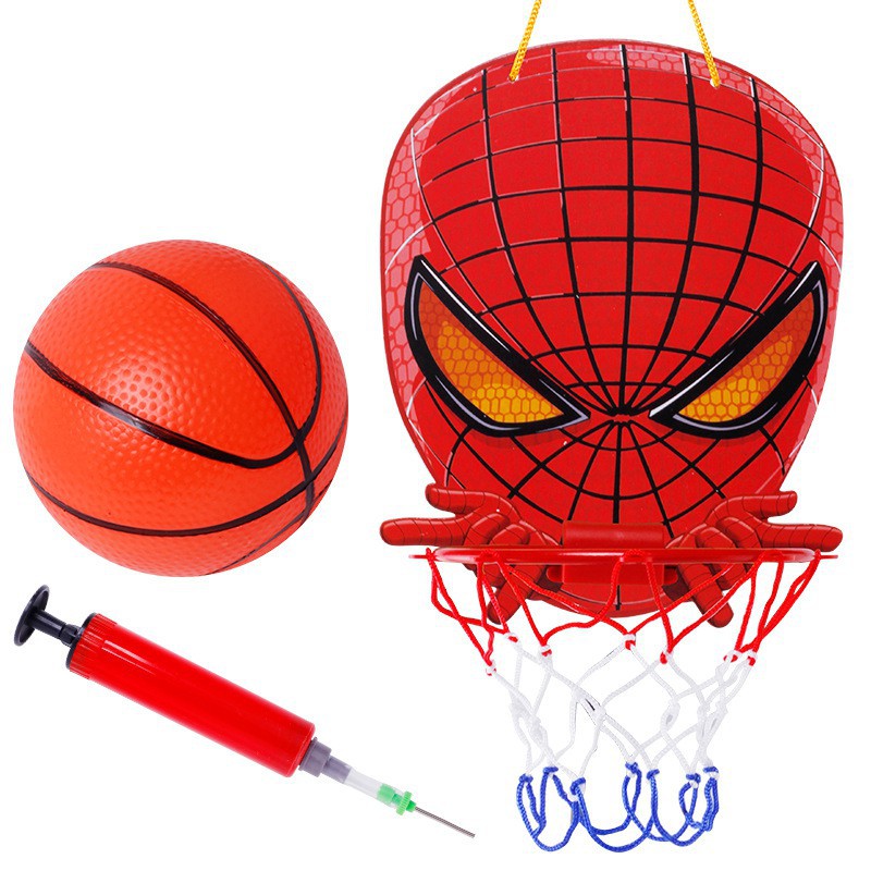 Mainan Papan Bola Basket Motif Spiderman Untuk Indoor / Outdoor Anak