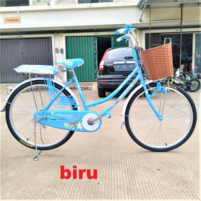 sepeda city bike mini perempuan dewasa atlantis ok steel dewi bicycle sepeda