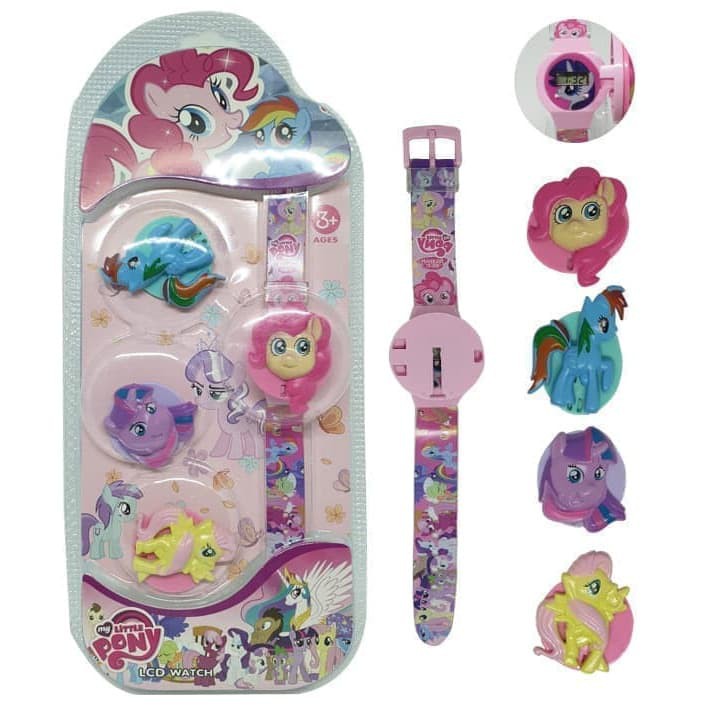 New Arrival JAM TANGAN ANAK KEPALA SET KUDA PONY DIGITAL LEPAS PASANG LITTLE PONY Low Price!