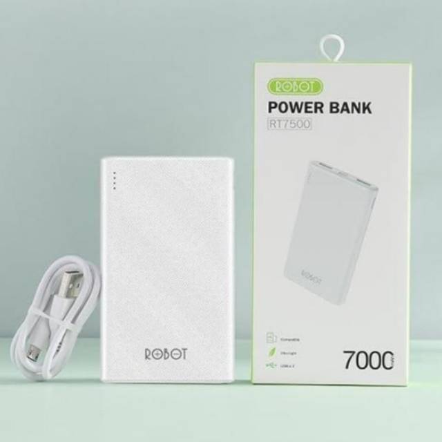 [FREE ONGKIR - COD]  powerbank ROBOT 7000 mAh RT 7200